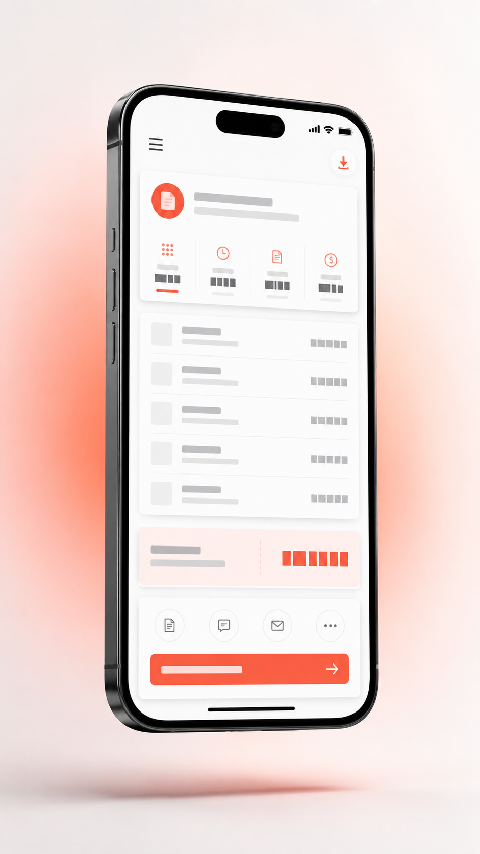 QuickEstimate app on a phone